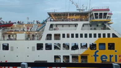 Kapal Fery di Pelabuhan Merak. foto: Antara