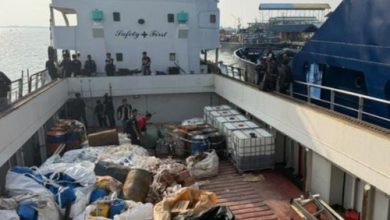 Kapal Tanzania yang memuat sabu cair dan rokok ilegal. Foto Daeng Yusvin