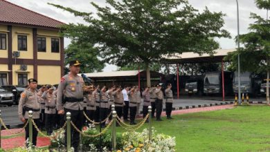 Kapolda Banten, Irjen Pol Suyudi Ario Seto apel di Mapolres Serang. Foto: Yono