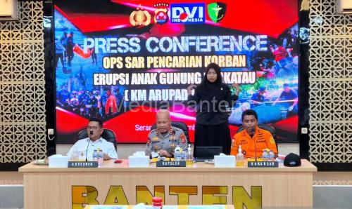 Kapolda Banten, Irjen Pol Hengki soal jenazah ABK Arupadatu yang hilang di Selat Sunda. Foto Antara
