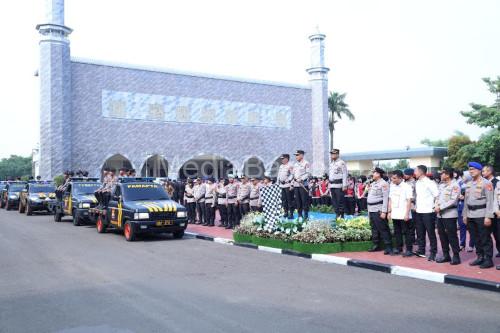 Peluncuran Perwira Samapta dan TIm Negosiator dari Polda Banten. Foto: Antara