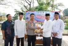 Kapolres Cilegon, AKBP Martua Raja Taripar Laut Silitonga grounbreaking pembangunan jembatan Merah Putih Presisi. Foto Daeng Yusvin