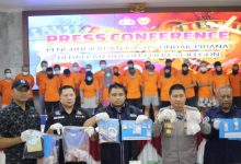 Pengungkapan pemberantasan narkoba dari Polres Cilegon. Foto: Abdul Hadi