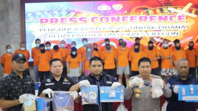 Pengungkapan pemberantasan narkoba dari Polres Cilegon. Foto: Abdul Hadi