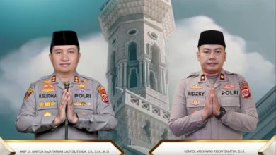 Kapolre cilegon, AKBP Martua Raja Taripar Laut Silitonga dan Wakapolres Cilegon, Kompol M Ridzky Salatun. Foto Daeng Yusvin