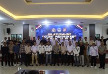 Forum Silaturahmi antara Kapolres Pandeglang, AKBP Sony Harsono dan para wartawan. Foto Nana Amdan