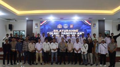 Forum Silaturahmi antara Kapolres Pandeglang, AKBP Sony Harsono dan para wartawan. Foto Nana Amdan