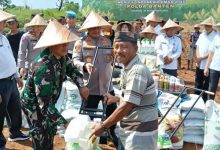 Kapolres Serang, AKBP Condro Sasongko ikut virtual meeting penanaman serentak benih jagung. Foto: Yono