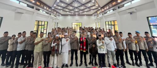 Polres Serang menggelar doa bersama lintas agama. Foto Yono