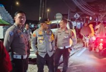 Kapolres Serang, AKBP Condro Sasongko di lokasi haul Syech Nawawi Al Bantani. foto: Yono