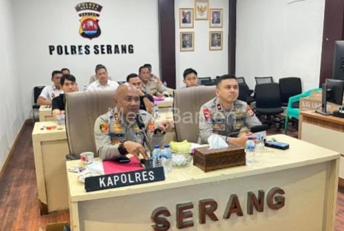Kapolres Serang, AKBP Condro Sasongko sosialisasikan penerapan hukm formil KUHP baru. Foto Yono