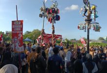 Lomba dalam rangka Hari Bhayangkara ke -79 di Perumahan Ciruas. Foto: Yono