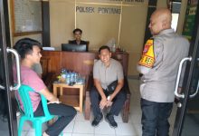 Kapolres Serang, AKBP Condro Sasongko di Polsek Pontang. Foto: Yono
