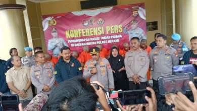 Pers Konferensi Kapolres Serang, AKBP Condro Sasongko. Foto: Yono