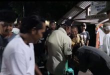 Kapolres Serang, AKBP Condro Sasongko meninjau ronda malam di Citerep. Foto: Yono