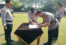 Kapolres Serang, AKBP Andri Kurniawan pimpin Sertijab Jabatan Kasatlantas dan Kapolsek Cikande. Foto Yono