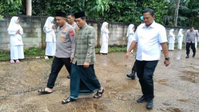 Kapolrels Serang, AKBP Andri Kurniawan kunjung kerja ke Ponpes Shohibul Iman Tunjung Teja. Foto Yono