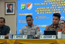 Kapolres Tangsel, AKBP Boy Jumololo dalam jumpa pers. Foto Antara