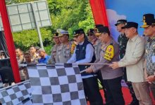 Peresmian penerapan sistem satu arah dari GT Kalkangkung ke GT Cikatama. Foto: Antara