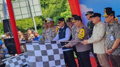 Peresmian penerapan sistem satu arah dari GT Kalkangkung ke GT Cikatama. Foto: Antara