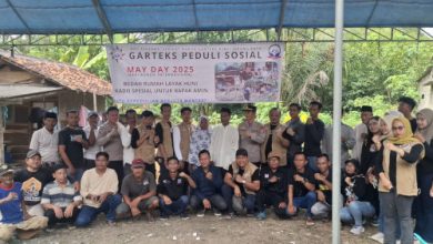 Polsek Cikande dan serikat buruh gelar beda rumah. Foto: Yono