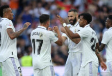 Karim Bezema memborong 3 gol di laga Real Madrid - Al Meria. Foto: AntaraNews