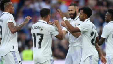 Karim Bezema memborong 3 gol di laga Real Madrid - Al Meria. Foto: AntaraNews