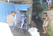 Kebakaran rumah salim di Kibin. Foto Yono