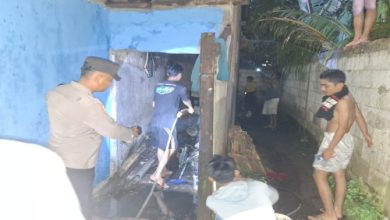 Kebakaran rumah salim di Kibin. Foto Yono