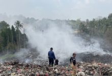 Kebakaran di TPSA Bagednung, Kota Cilegon. Foto: Antara