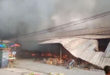 kebakaran pasar kompleks garuda tangerang.