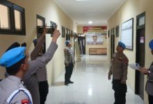 Tim Polda Banten melakukan penilaian kebersihan Mapolres Serang. foto: Yono