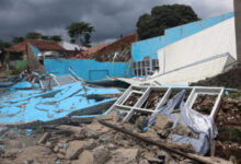 Salatu gedung hancur akibat gempa Cianjur. Foto: BNPB