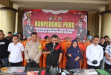 16 Pelaku kejahtan ditangkap Polre Serang. Foto: Yono
