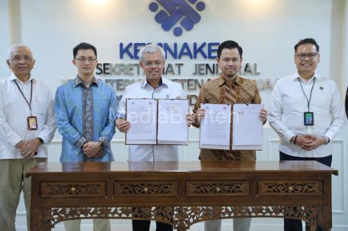 Kemnaker dan Huwei Tech kerjsama pengembangan pendidikan vokasi. Foto Biro Humas Kemnaker