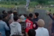 Capture video kericuhan sepakbola di Jongjing. Foto: Yono