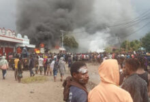 Kerusuhan Wamena menyebabkan 10 orang tewas. Foto: Detik.Com