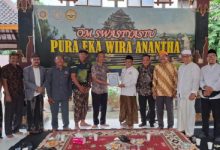 Silaturahmi Ketua FKUB Kota Serang, KH Matin Syarkowi ke Pura Eka Wira Anantha di Kopasus Grup 1, Taman. Foto: Humas FKUB Kota Serang