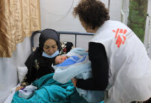 Perempuan hamil di Rafah tengah konflik Hamas - Israel. Foto: Mariam Abu Dagga/MSF