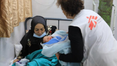 Perempuan hamil di Rafah tengah konflik Hamas - Israel. Foto: Mariam Abu Dagga/MSF