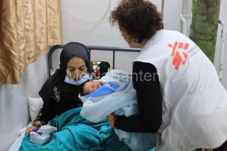Perempuan hamil di Rafah tengah konflik Hamas - Israel. Foto: Mariam Abu Dagga/MSF