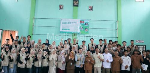 KKN Mahasiswa Unma Banten menyelenggarakan seminar sertifikat halal. Foto Nana Amdan