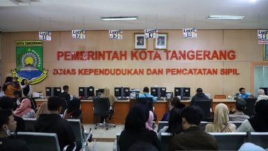 Kantor Disdukcapil Kota Tangerang. Foto Antara