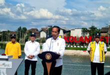 Jokowi resmikan 3 kolam retensi di Bandung. Foto: Humas LPBI NU