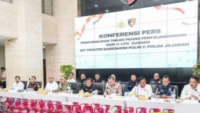 Konferensi pengungkapan penyelewengan BBM dan LPG subsidi. Foto Humas Pertamina Patra Niaga
