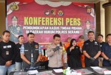 Konferensi Pers Kapolres Serang, AKBP Wiwin Setiawan. Foto: Yono