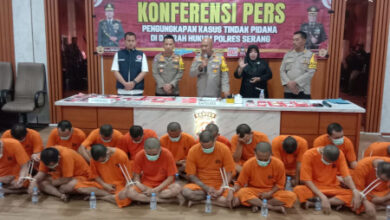 Polres Serang ungkap 18 penyalahgunaan narkoba selama Januari 2024. Foto: Yono