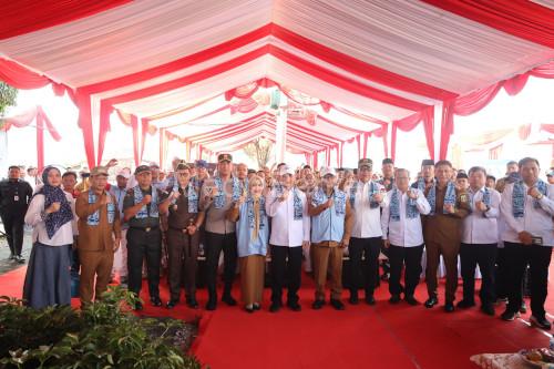 Kapolda Banten, Irjen Pol Suyudi Ario Seto di peluncuran koperasi merah putih di Ranjeng. Foto: Abdul Hadi