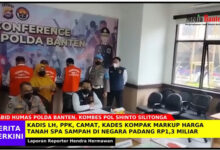 Konferensi Pers korupsi lahan sampah di Kabupaten Serang. Foto: Hendra Hermawan