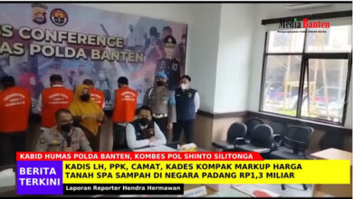 Konferensi Pers korupsi lahan sampah di Kabupaten Serang. Foto: Hendra Hermawan